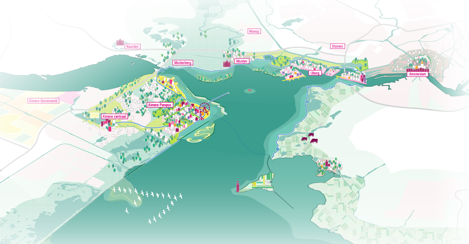 Amsterdam Bay Area / Almere Pampus | Het blauwe hart van de MRA