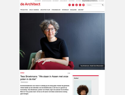 voorpagina de architect interview binnenstad assen stedenbouwkundige tess broekmans urhahn